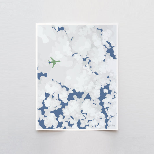 Airplane Overhead Art Print - Unframed or Framed - 140109