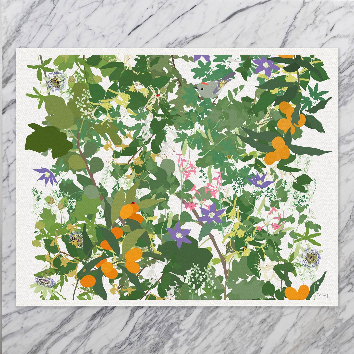 Kumquats Millefleur Art Print - Unframed or Framed - 210612