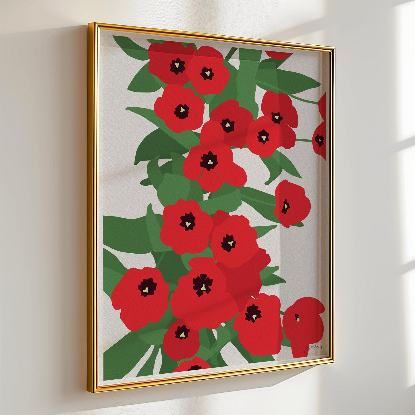 Red Hunter Tulips Art Print - Unframed or Framed - 140226