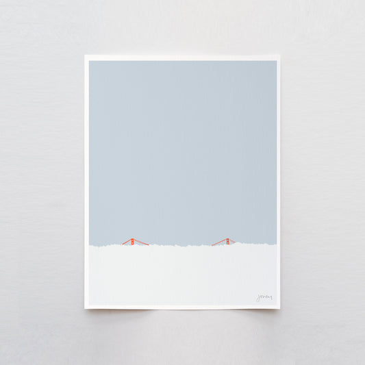 Golden Gate Bridge in Fog Art Print -  Unframed or Framed - 120930