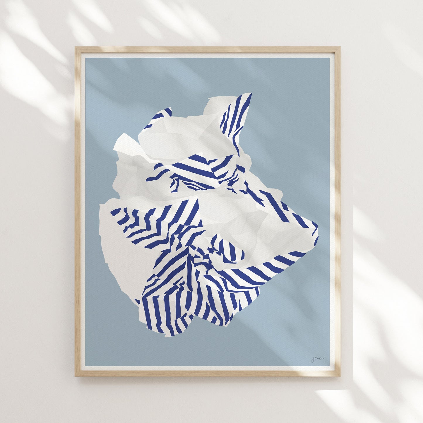 Abstract Crumpled Paper Art Print - Unframed or Framed - 231231