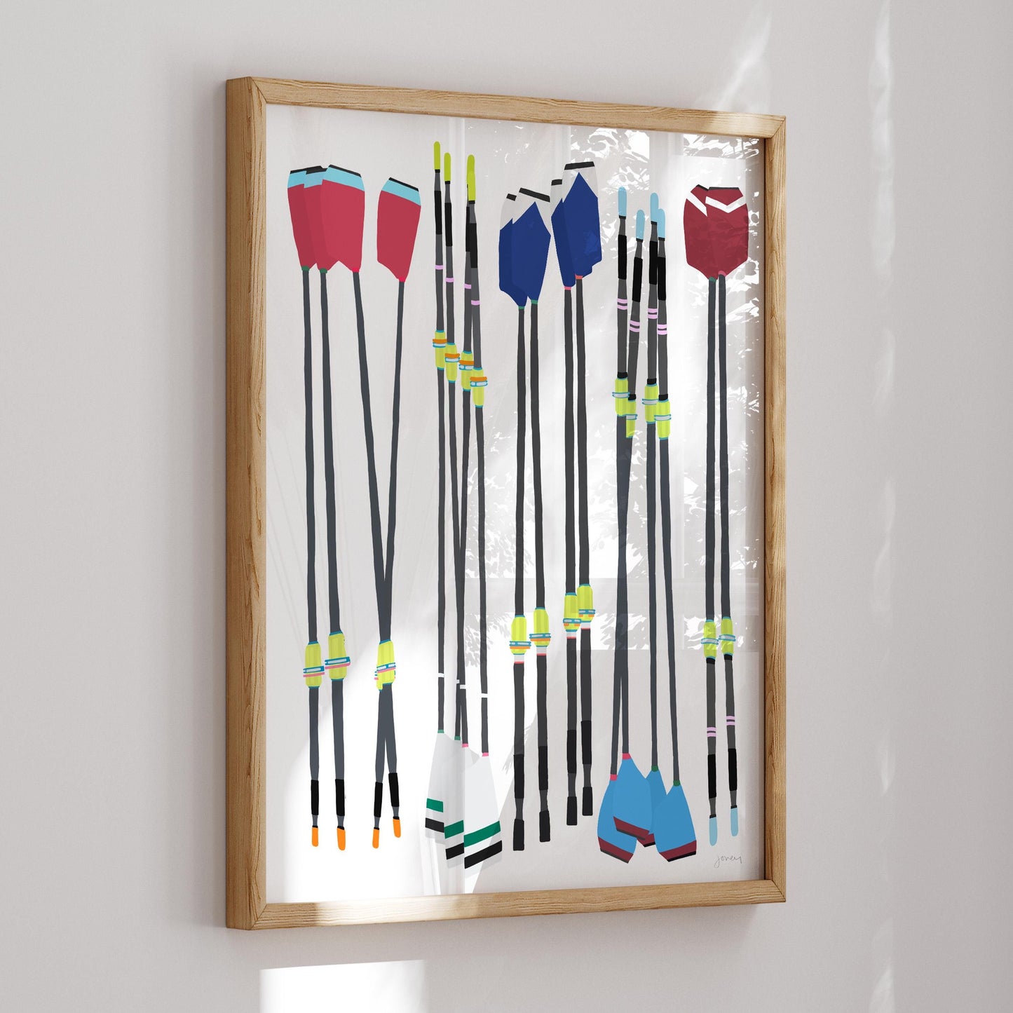 Rowing Crew Oars Art Print - Unframed or Framed - 250525
