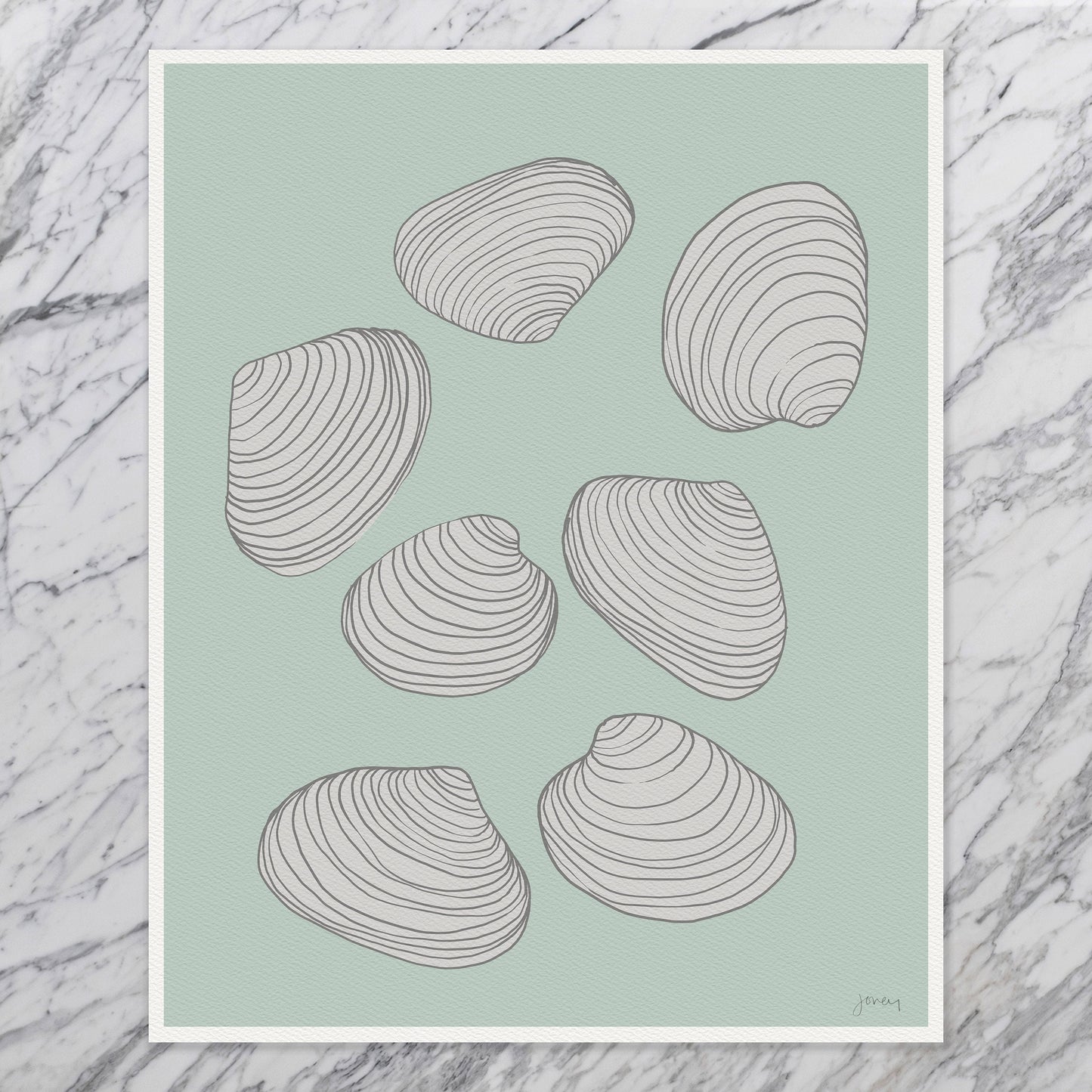 Clam Shells Art Print - Unframed or Framed - 130808