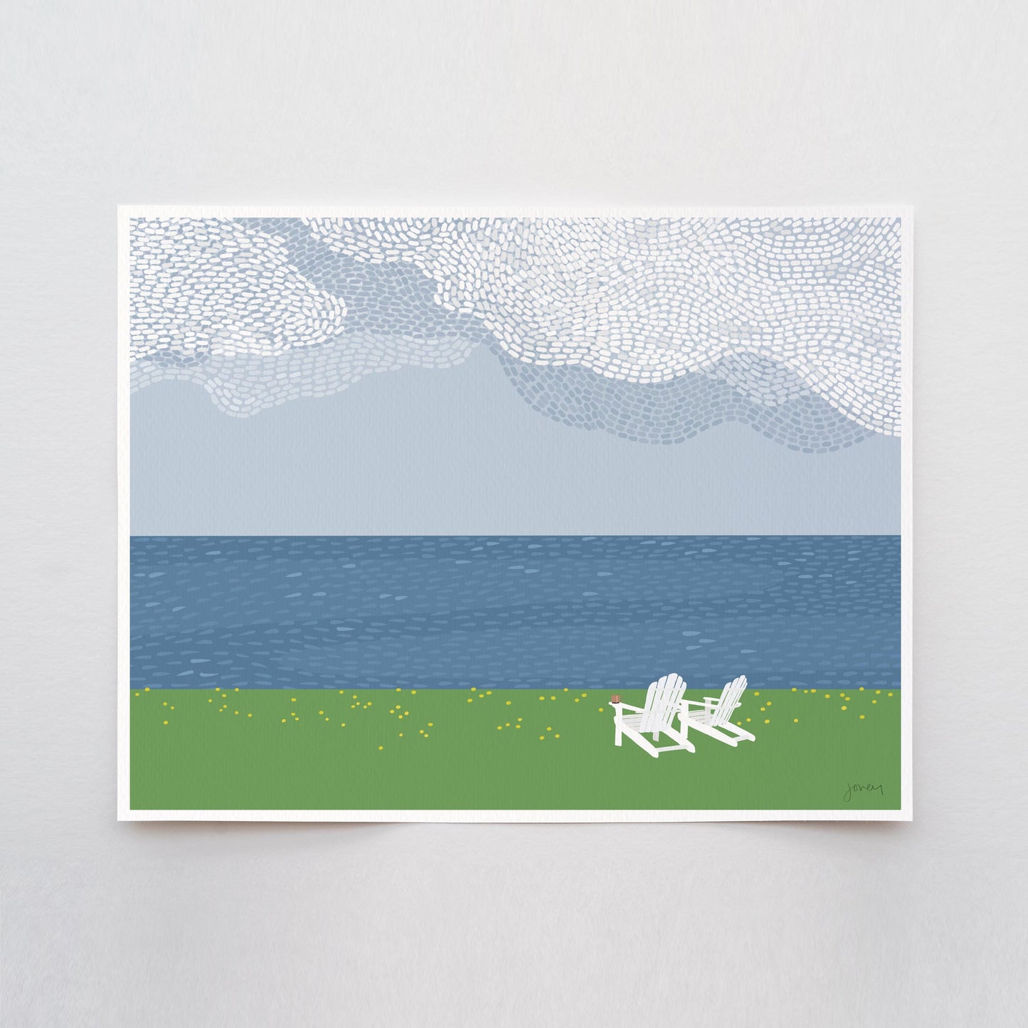 Water and Sky Landscape Art Print - Signed - 260628
