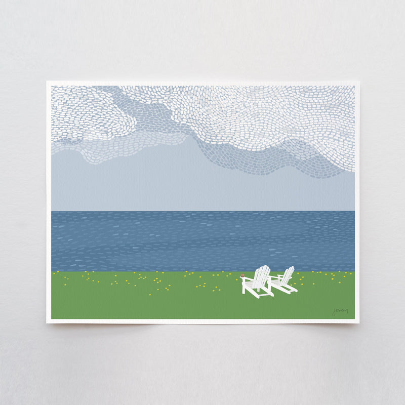 Water and Sky Landscape Art Print - Signed - 260628