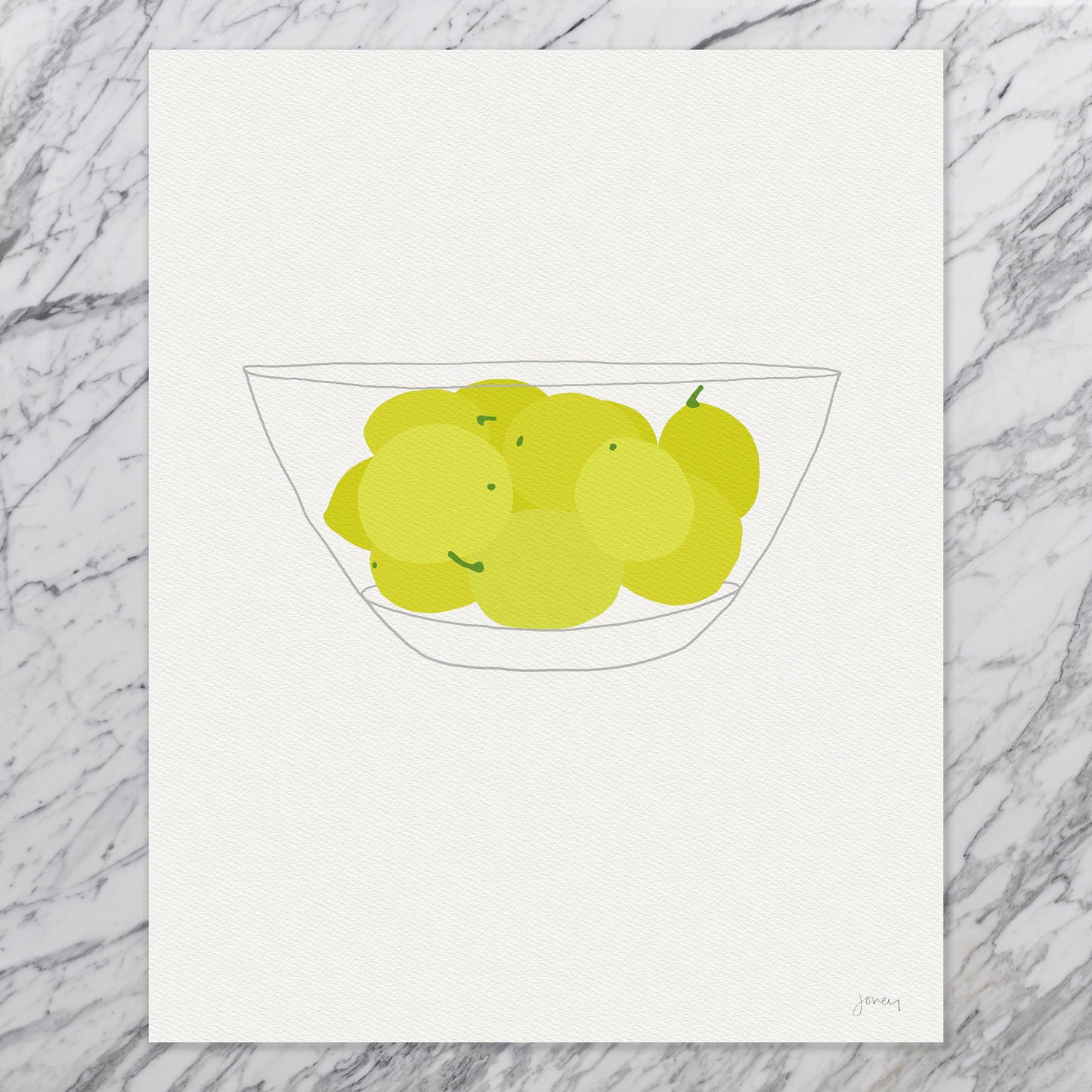 Glass Bowl with Meyer Lemons Art Print - Unframed or Framed - 130124