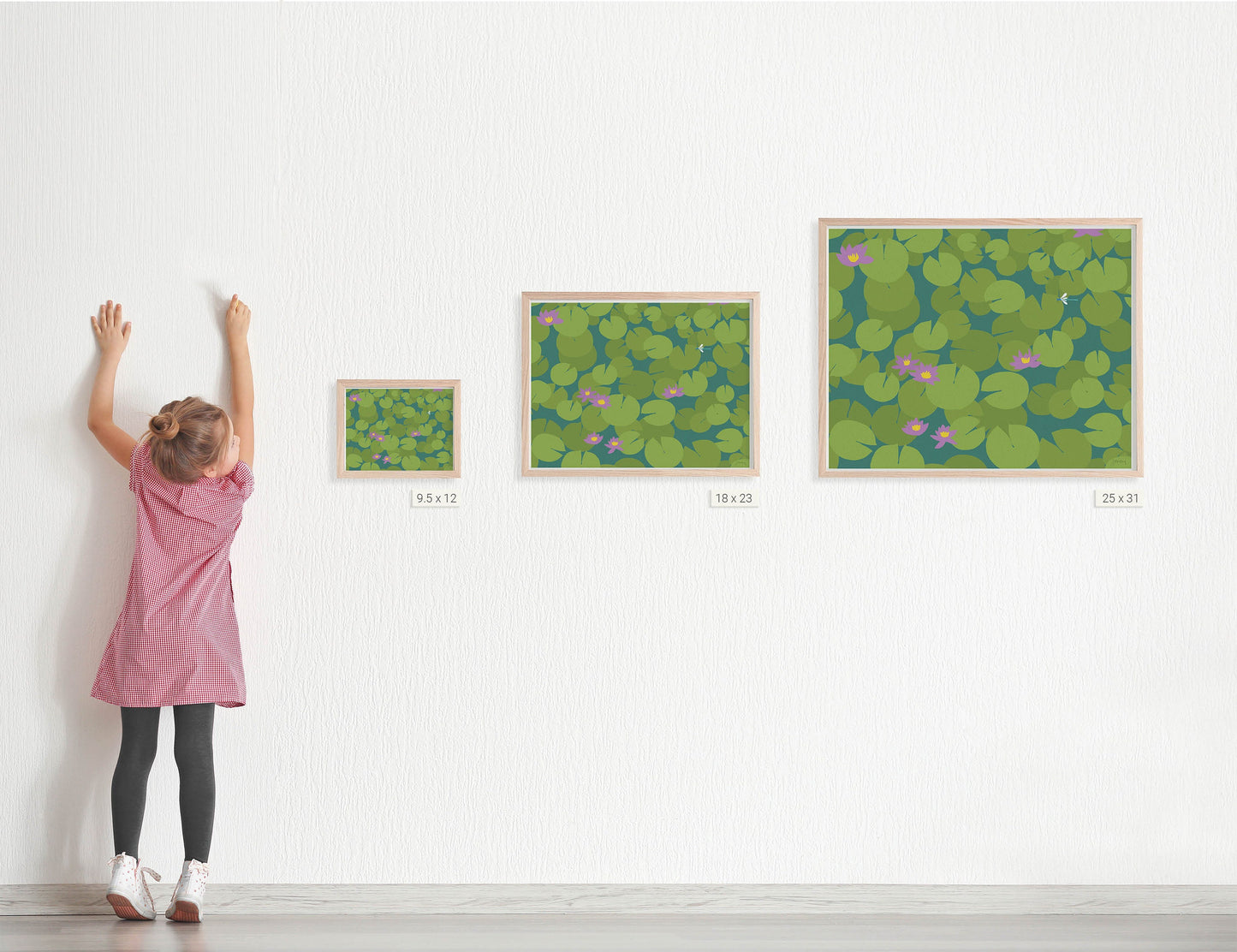 Lily Pads with Dragonfly Art Pint - Unframed or Framed - 240328