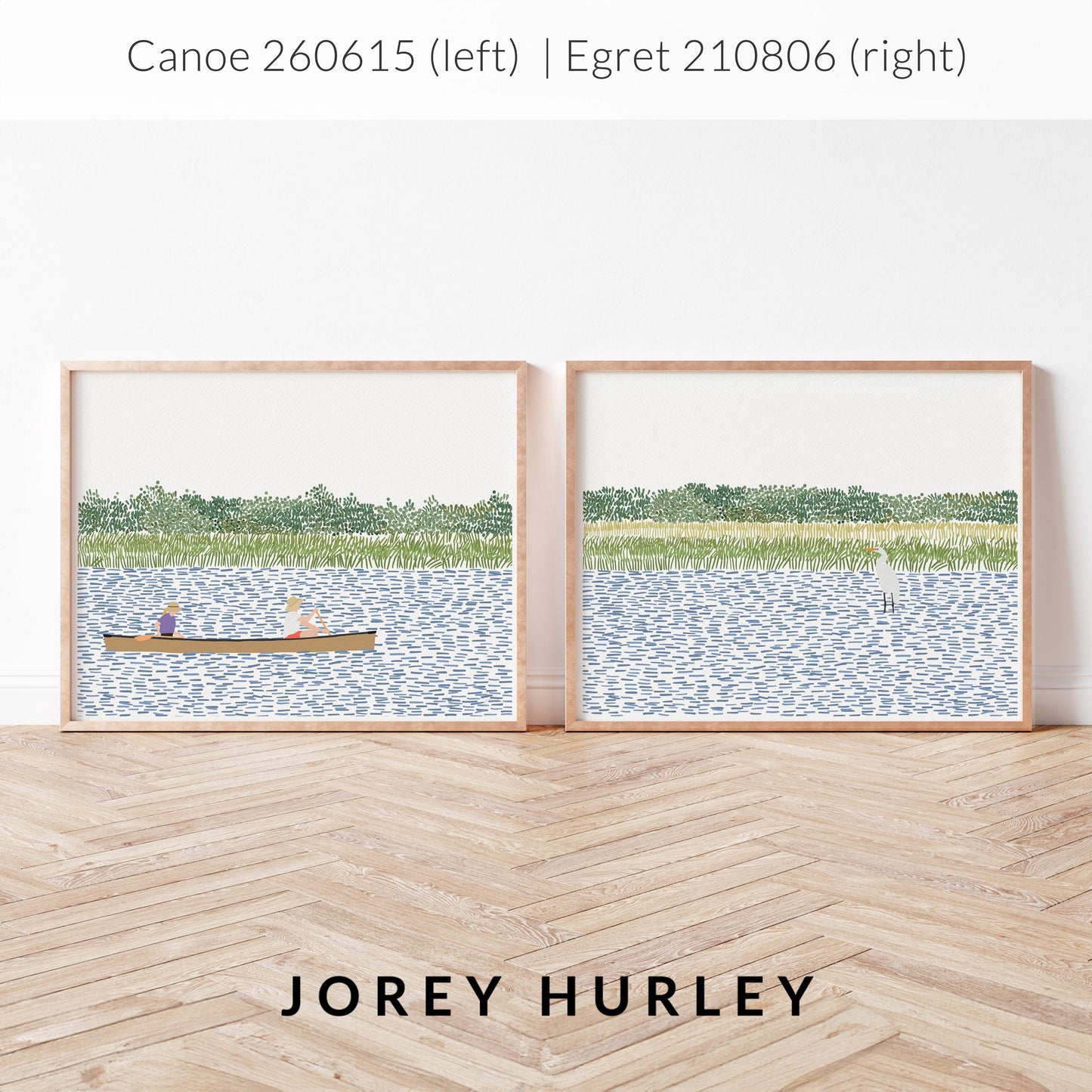Canoeing Couple Art Print - Signed - 260615