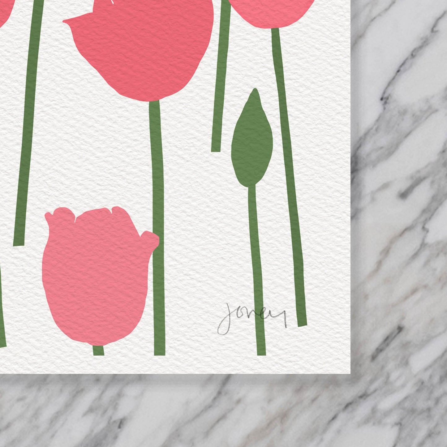 Big Love Tulips Art Print - Unframed or Framed - 240414