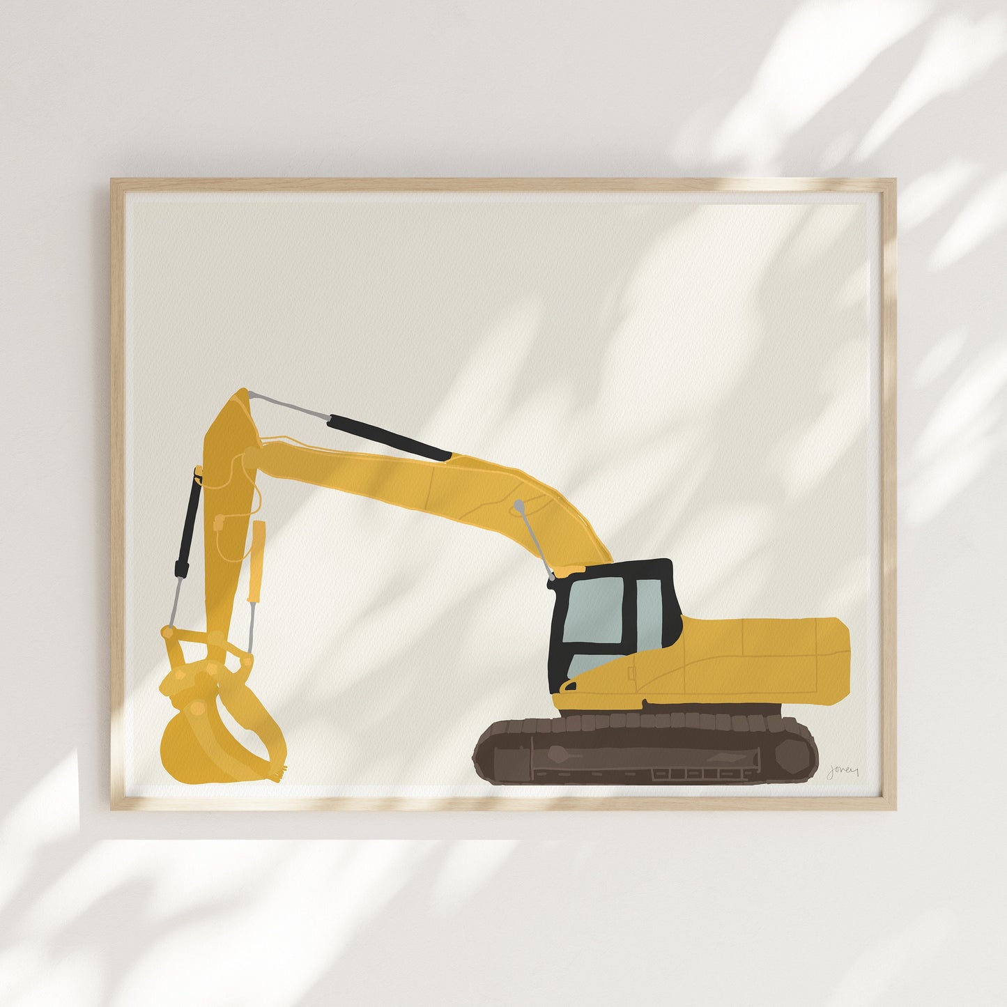 Excavator Art Print - Unframed or Framed - 141212