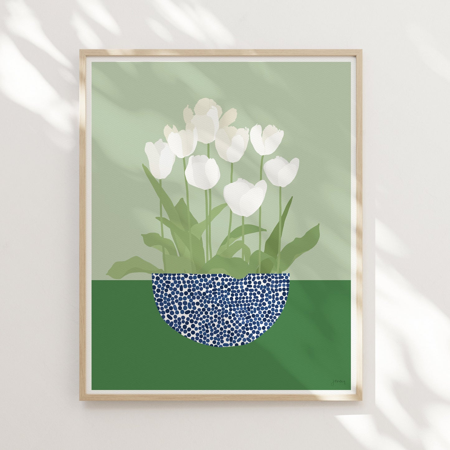 White Tulips Art Print - Unframed or Framed - 240512