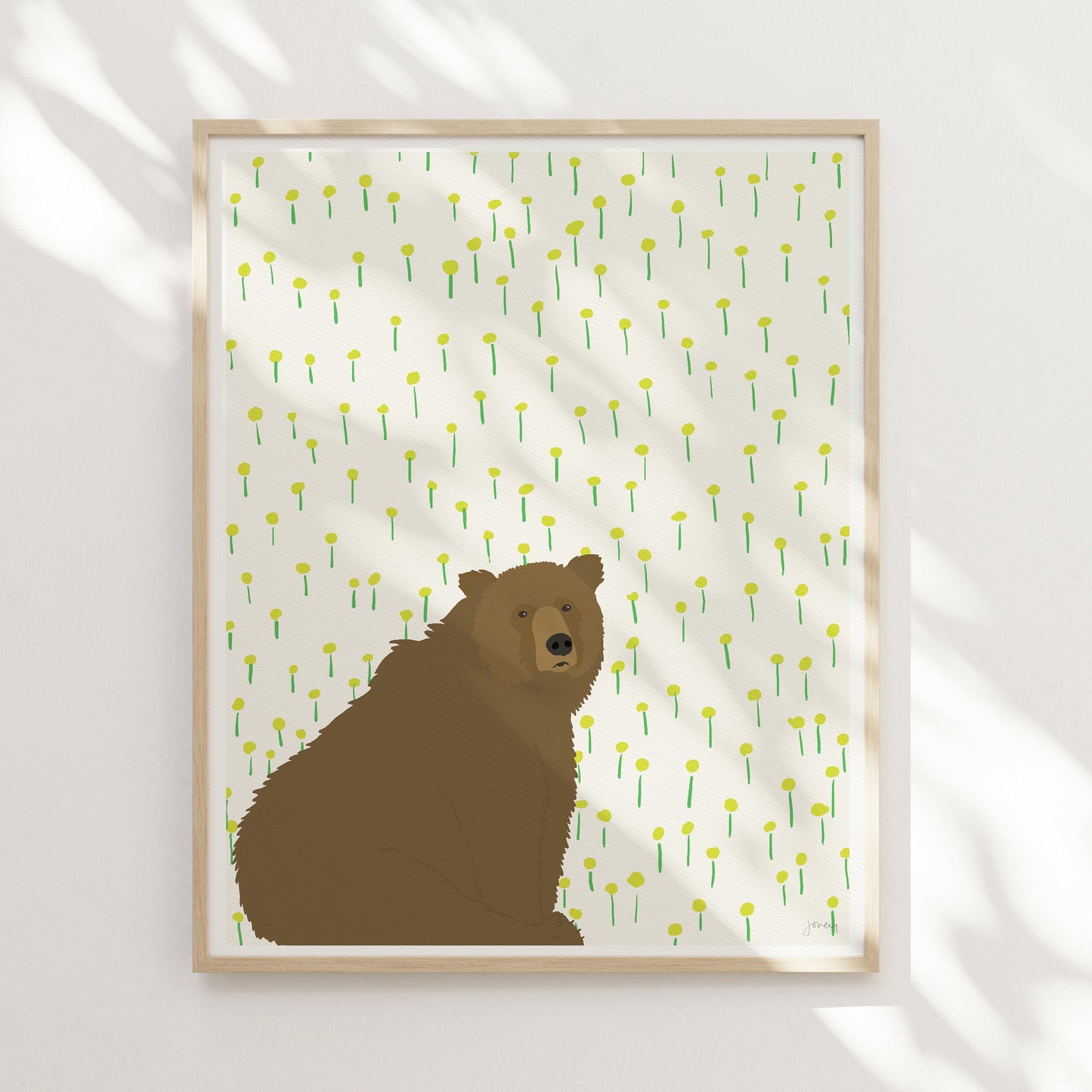 Bear Sitting Art Print - Unframed or Framed - 121023