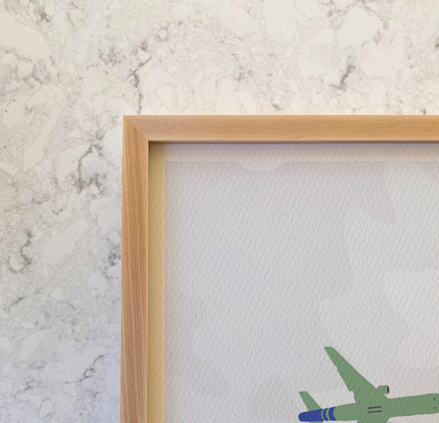 Airplane Overhead Art Print - Unframed or Framed - 250204