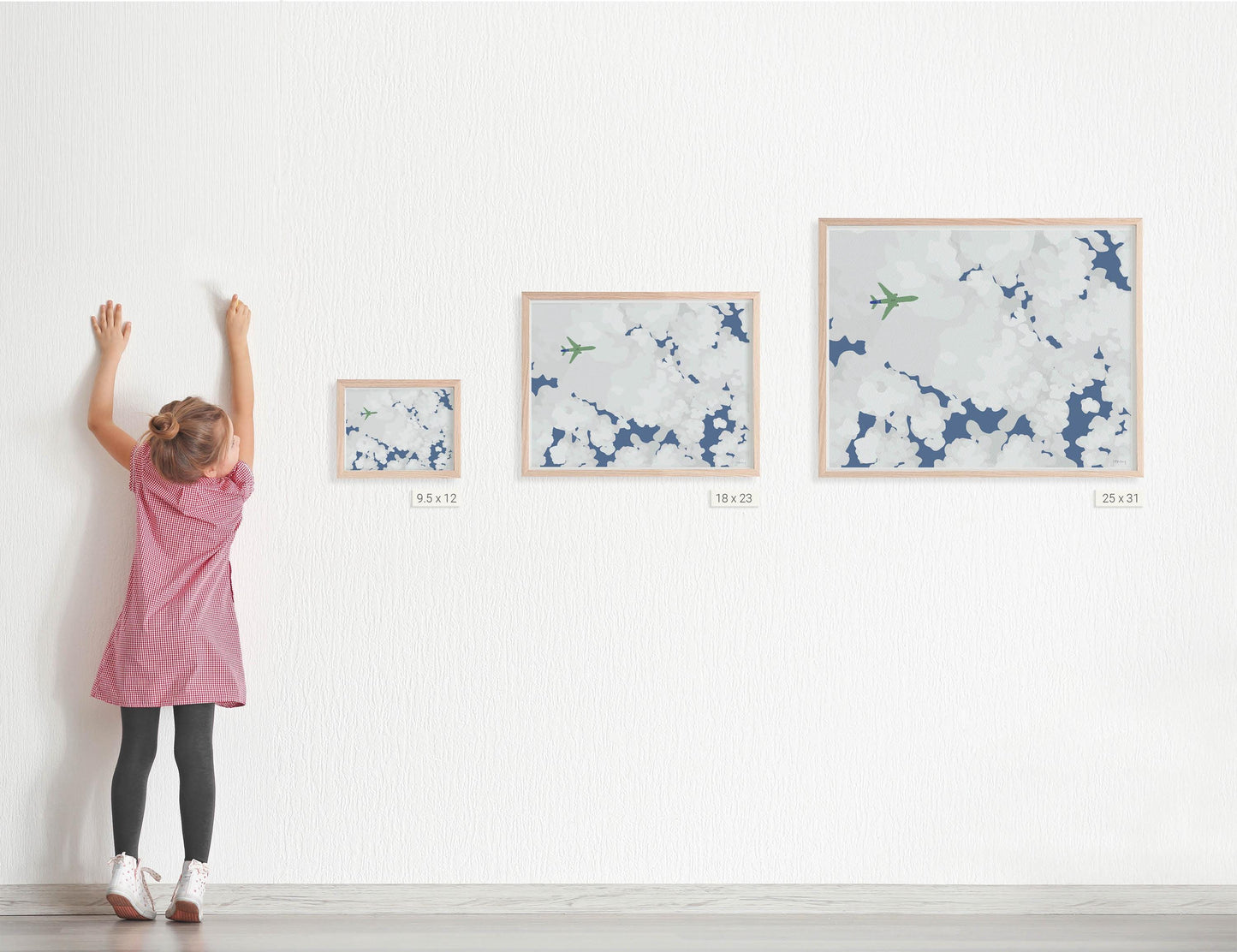 Airplane Overhead Art Print - Unframed or Framed - 250204