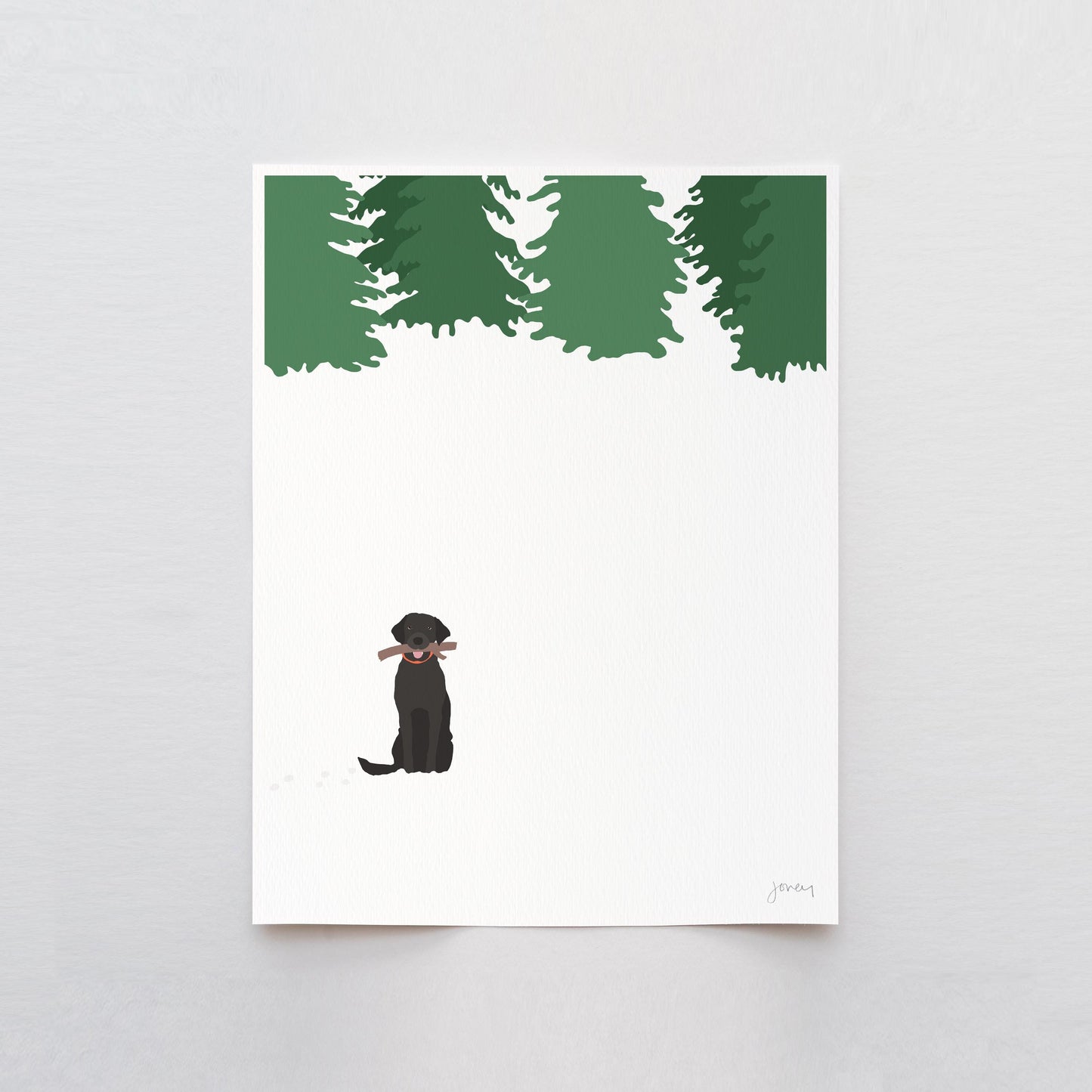 Black Lab Art Print - Unframed or Framed - 230128