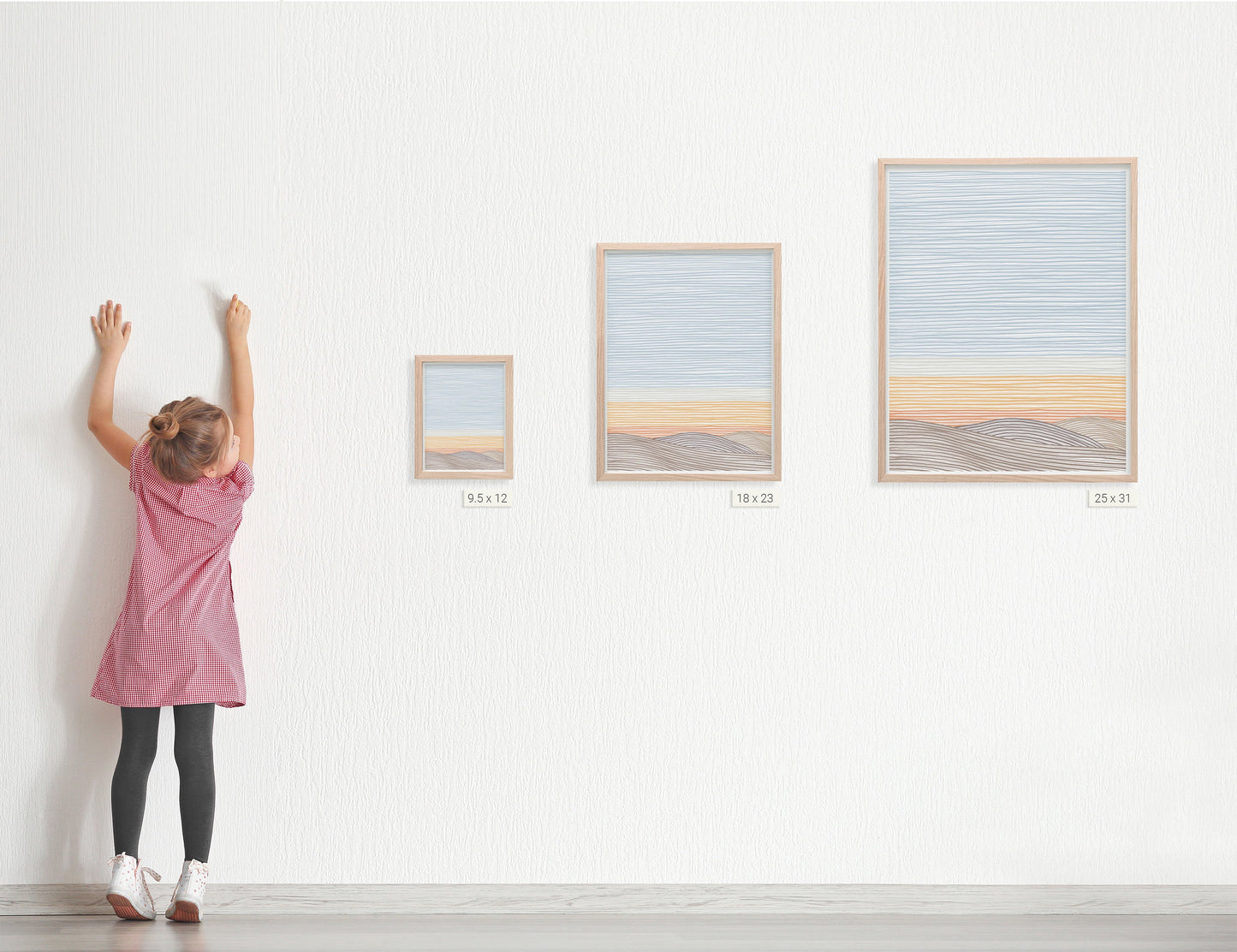 Desert Sunset Abstract Art Print - Unframed or Framed - 240207