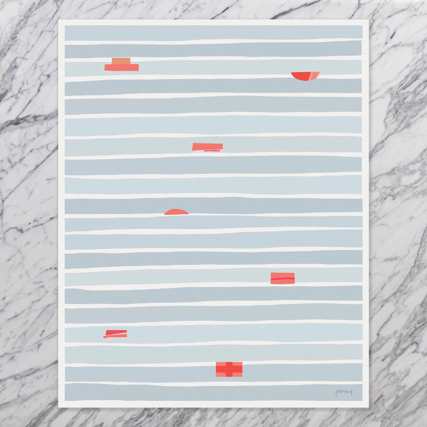 Ocean Abstract Art Print - UnFramed or Framed - 251005