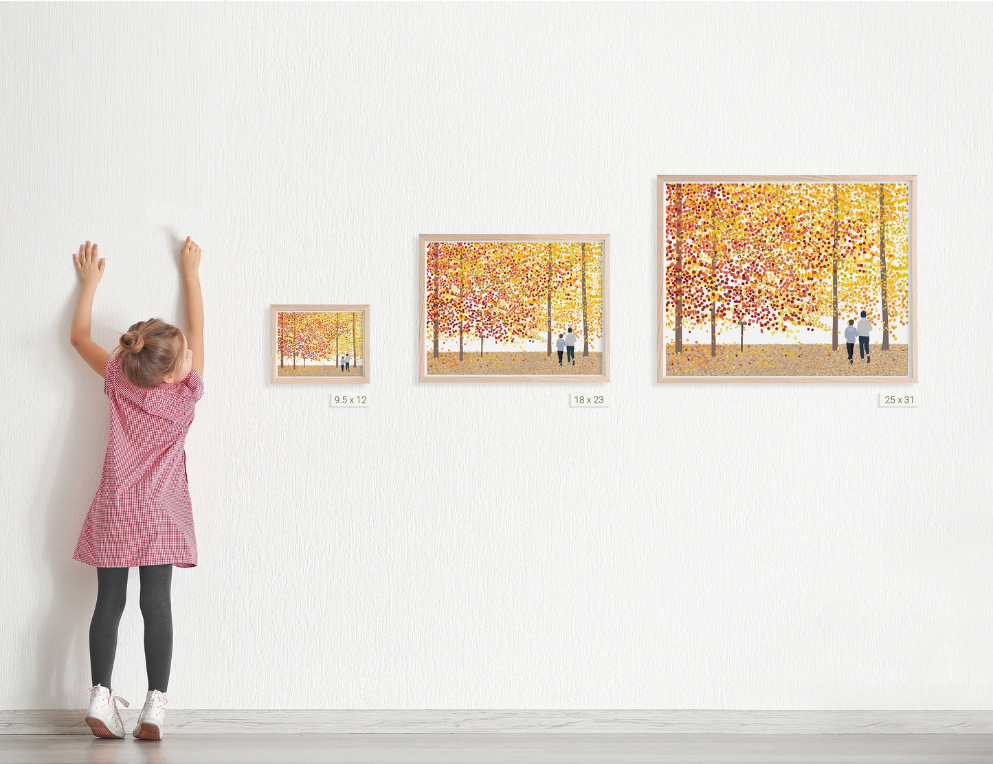 Fall Foliage Hike Art Print - Unframed or Framed - 211205