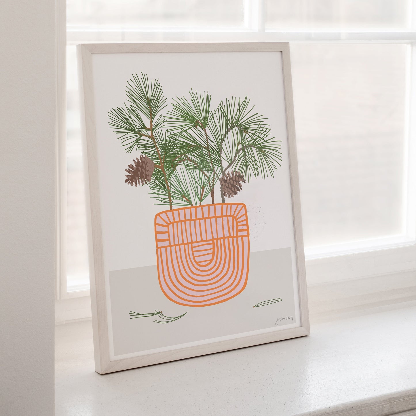 White Pine Abstract Still Life Art Print - Unframed or Framed - 210109