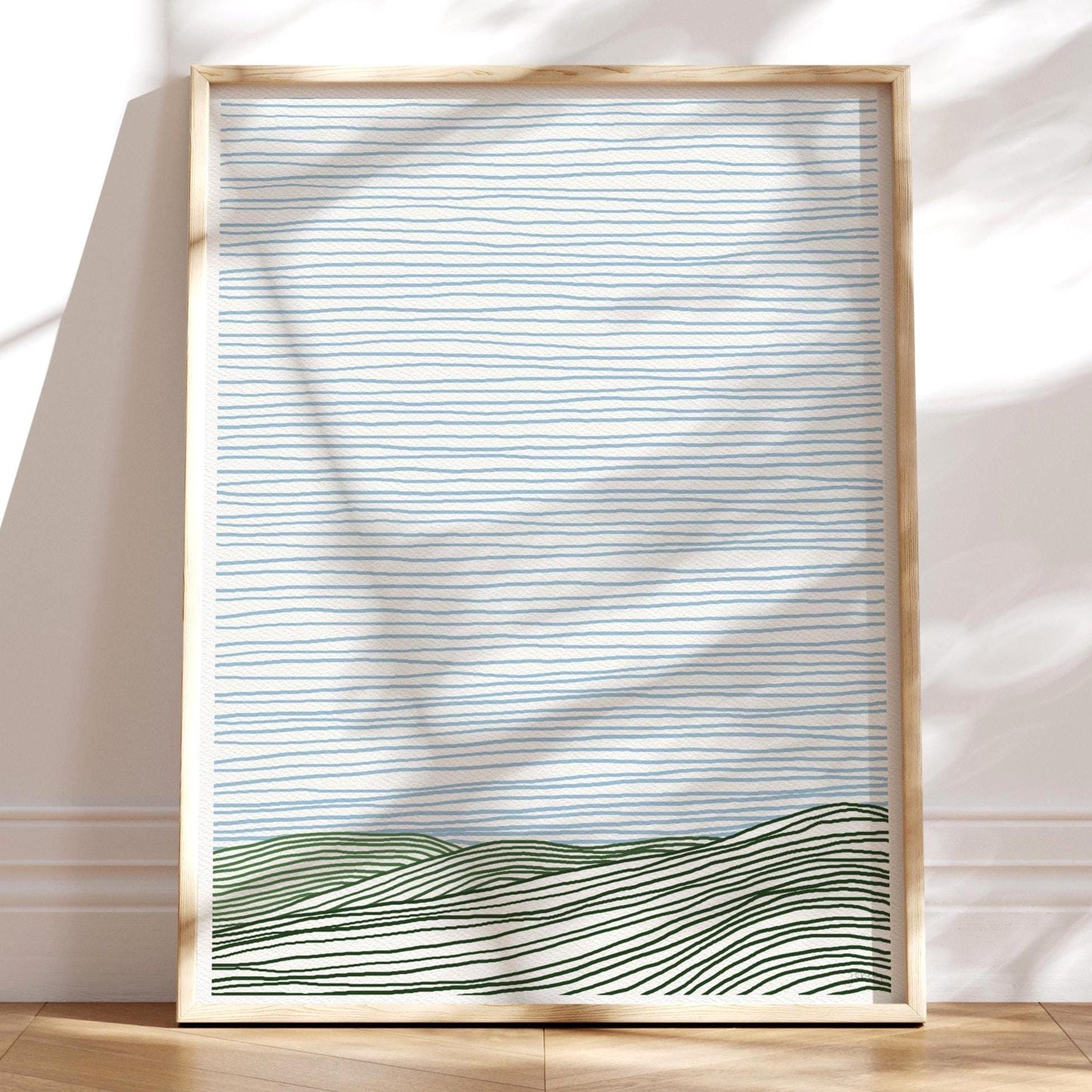 Striped Hills Art Print - Unframed or Framed - 120924
