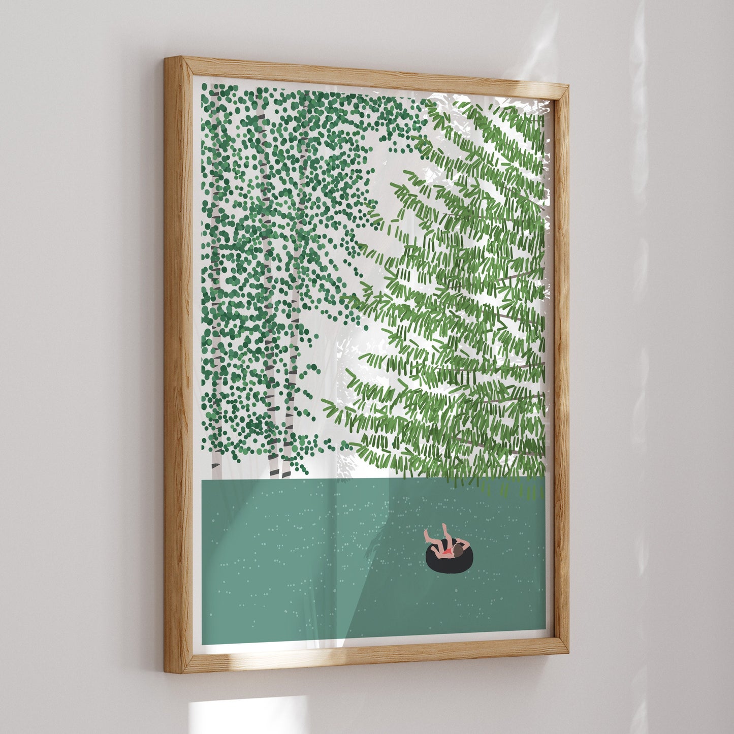 Floating on the Lake Art Print - Unframed or Framed - 221001