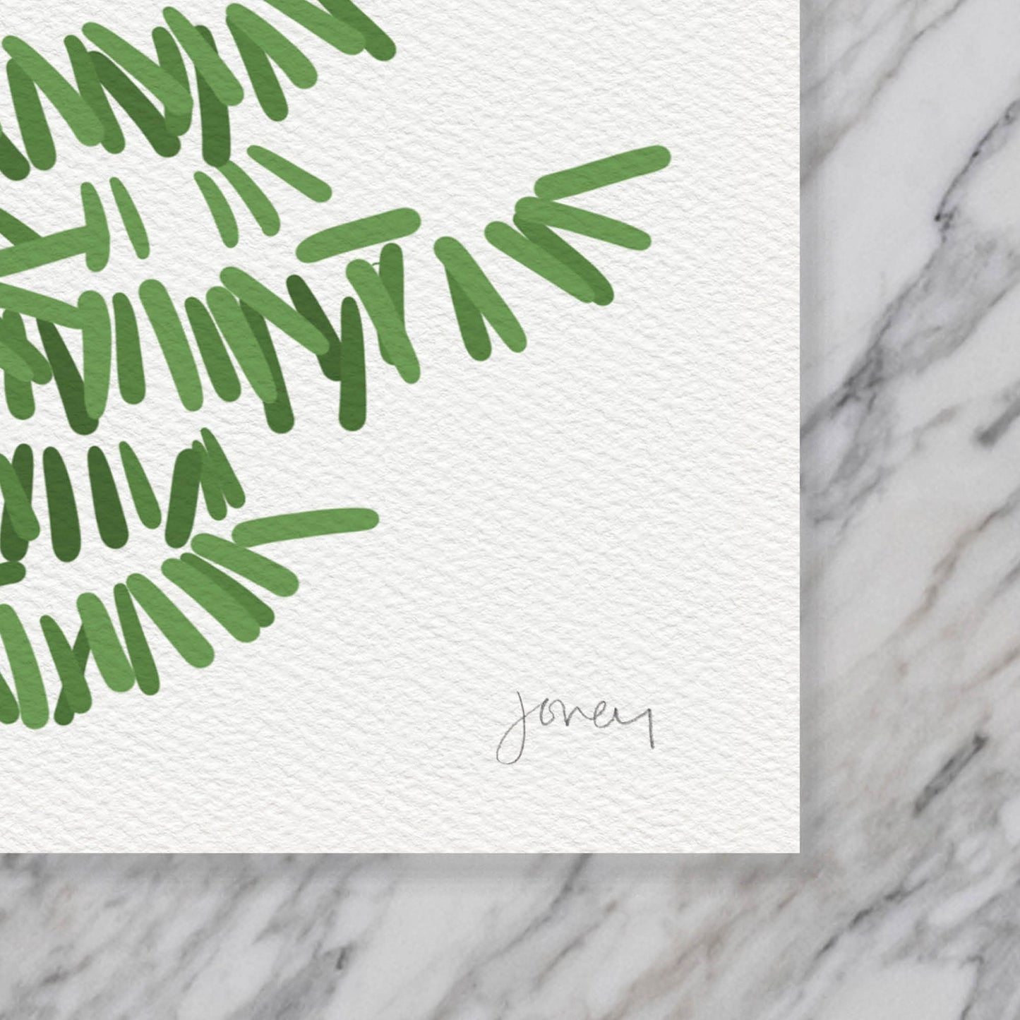 Pine Tree Print with Red Cardinal Birds Art Print - Unframed or Framed - 221201