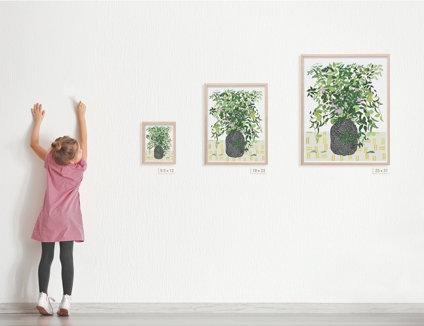 Crabapple Abstract Art Print - Unframed or Framed - Botanical Home Decor - 200509