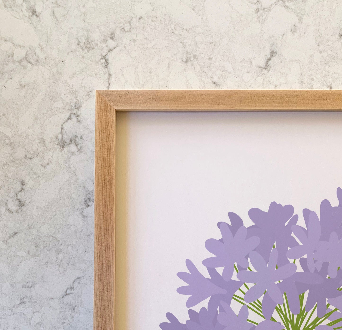 Abstract Agapanthus Still Life Art Print - Unframed or Framed - 220121