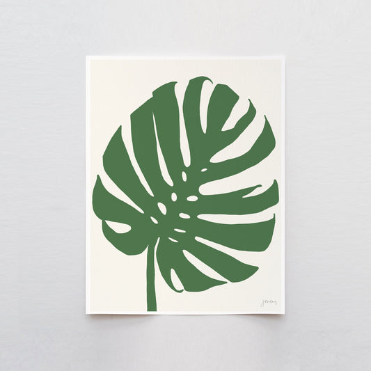 Monstera Leaf Art Print - Unframed or Framed - 140108