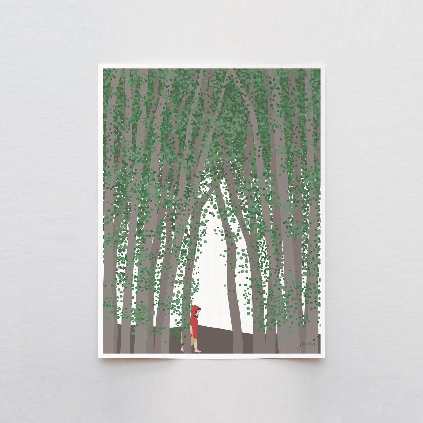 Little Red Riding Hood Art Print - Unframed or Framed - 200713