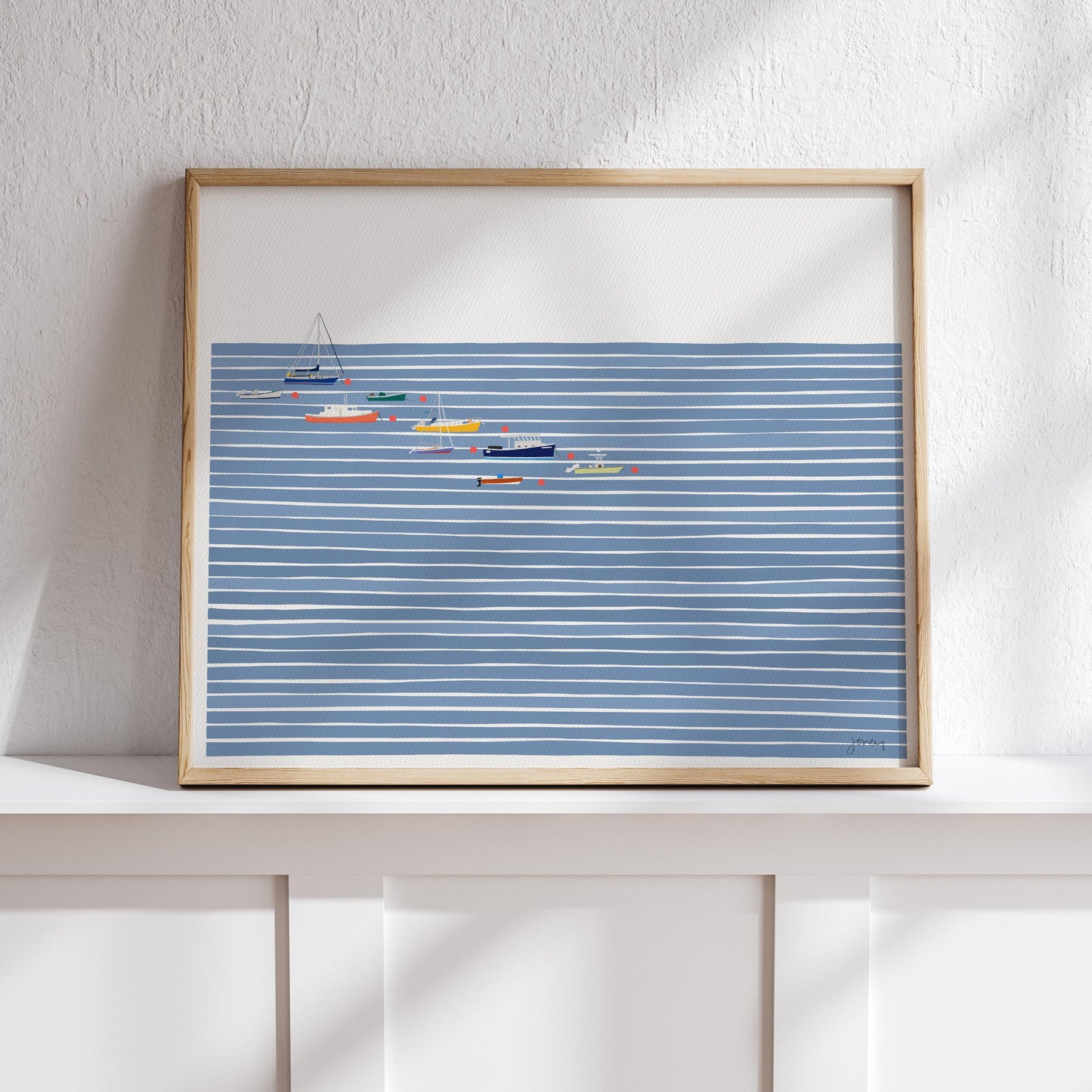 Harbor Moorings Art Print - Unframed or Framed - 250629
