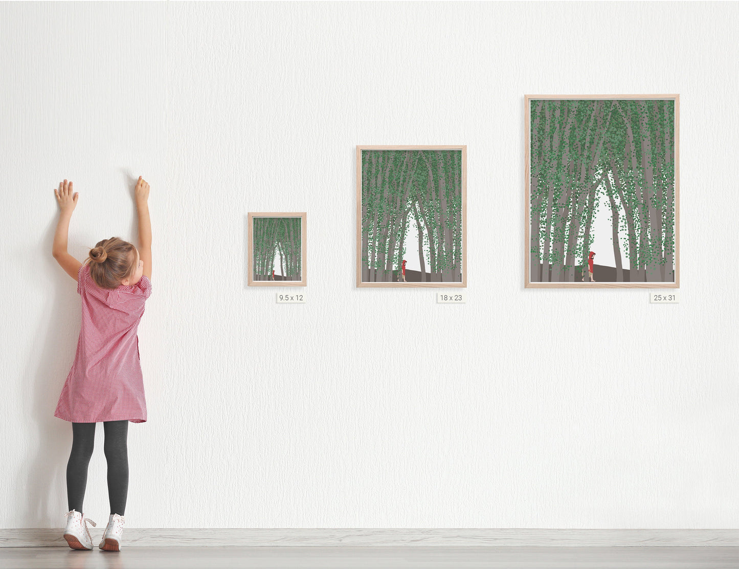 Little Red Riding Hood Art Print - Unframed or Framed - 200713