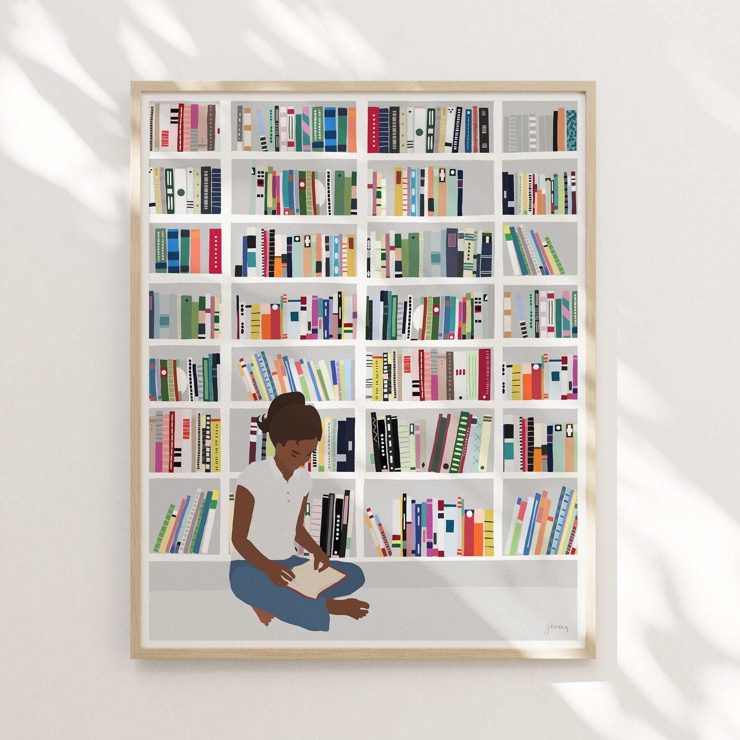 Young Bookworm Art Print - Unframed or Framed - 200721