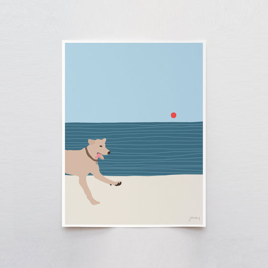 Fetching Labrador Art Print - Unframed or Framed - 150202