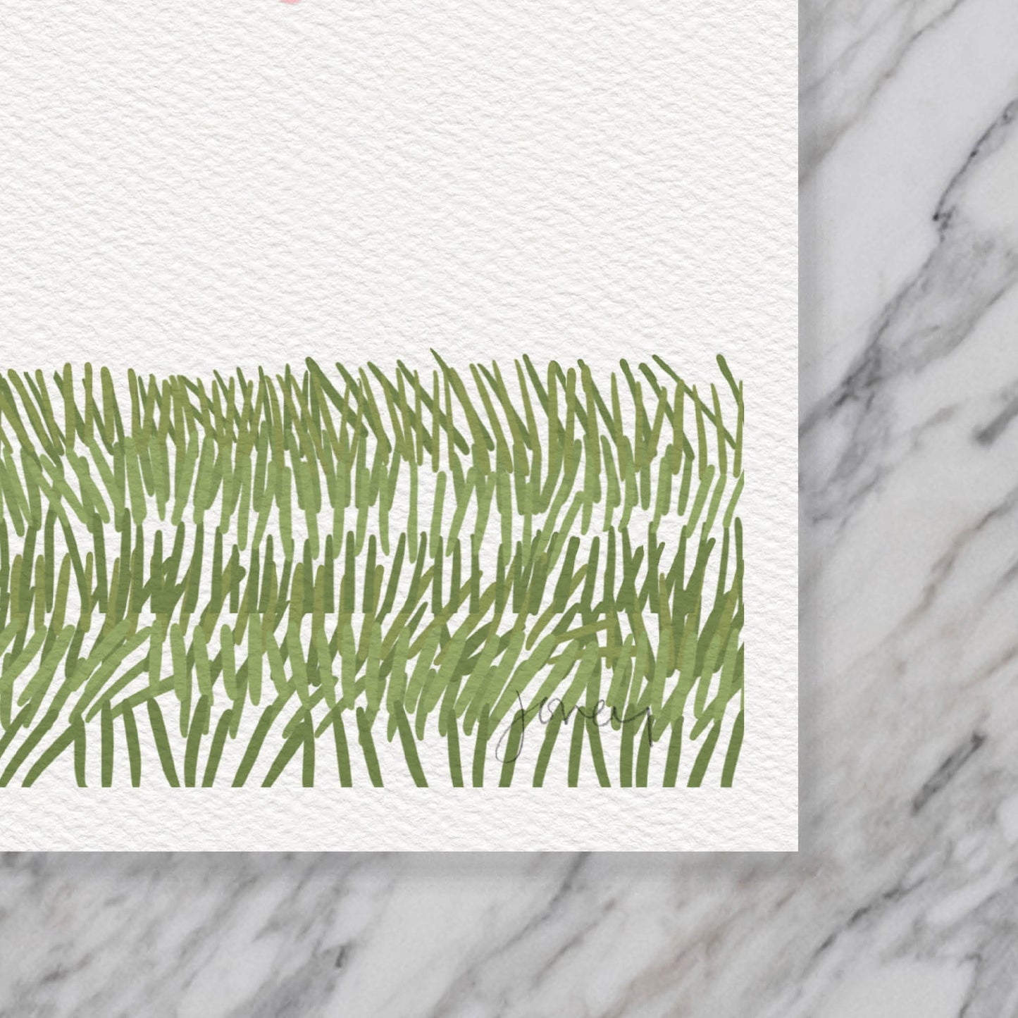 Cherry Blossom Tree with Girl Swinging Art Print - Unframed or Framed - 230416