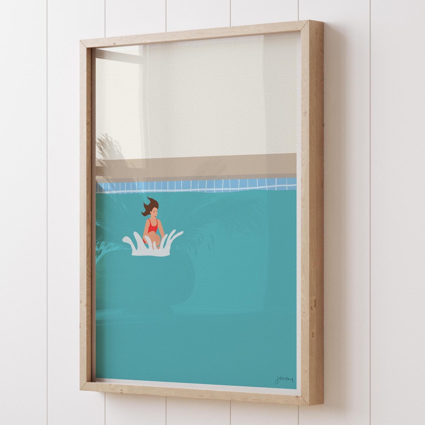 Cannonball Dive Art Print - Unframed or Framed - 130624