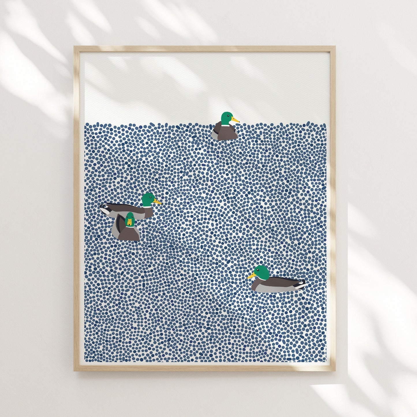 Mallards Swimming Art Print - Unframed or Framed - 231001