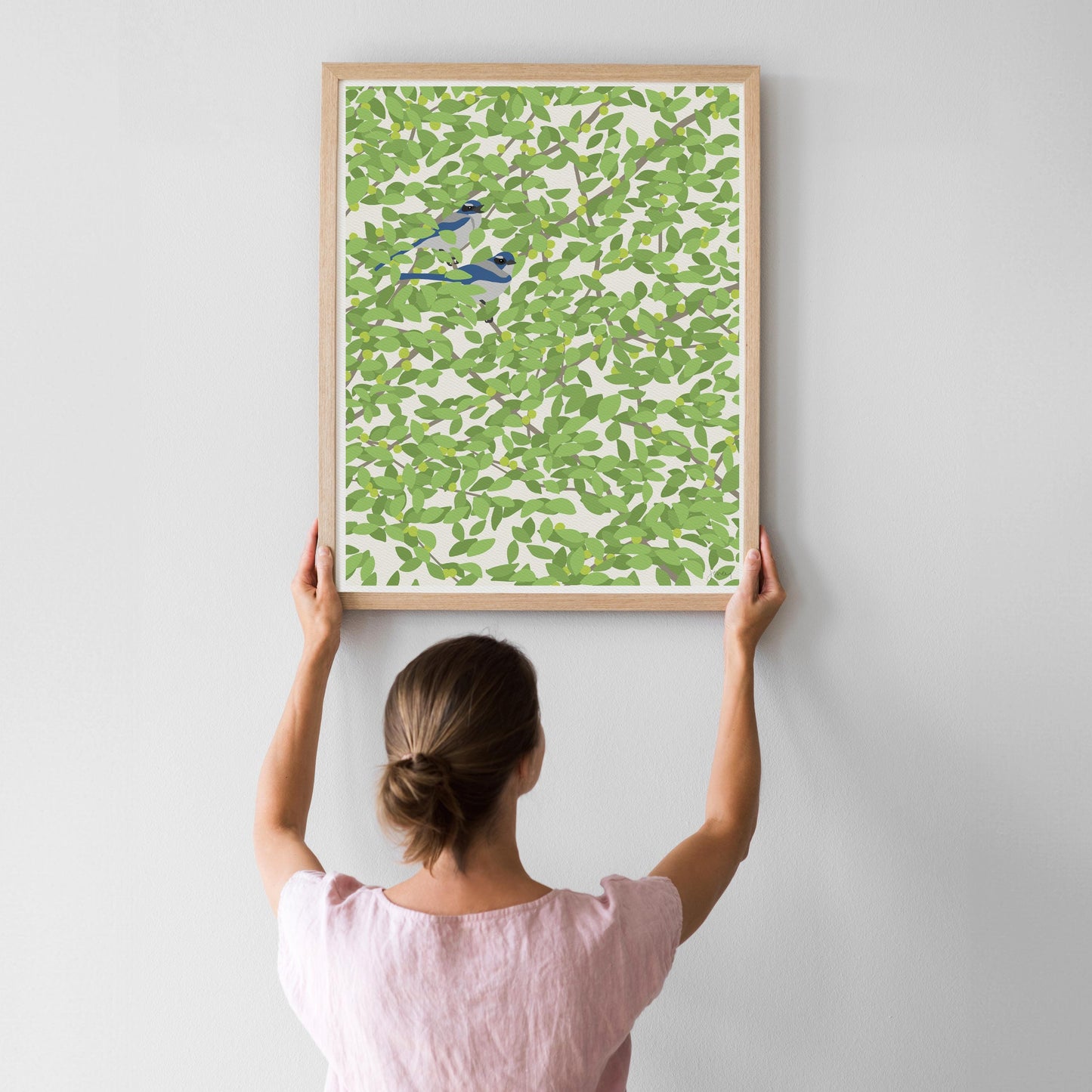 Pair of Blue Jays Art Print - Unframed or Framed - 140501