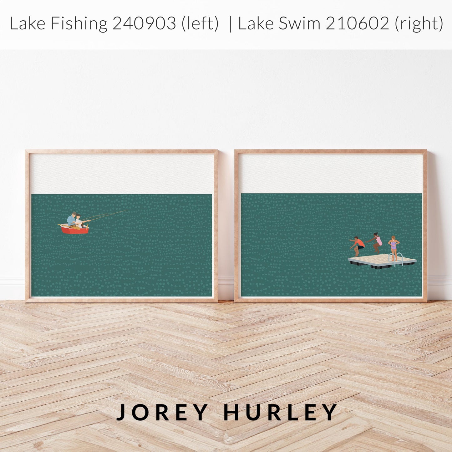 Lake Fishing Art Print - Unframed or Framed - 240903