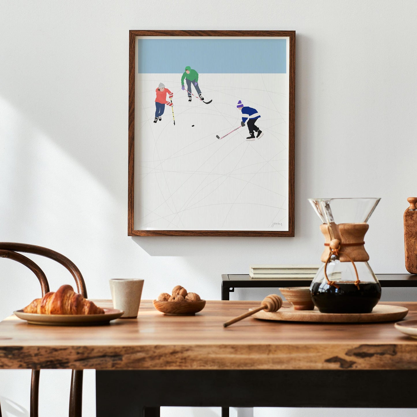 Pond Hockey Art Print - Unframed or Framed - 230210