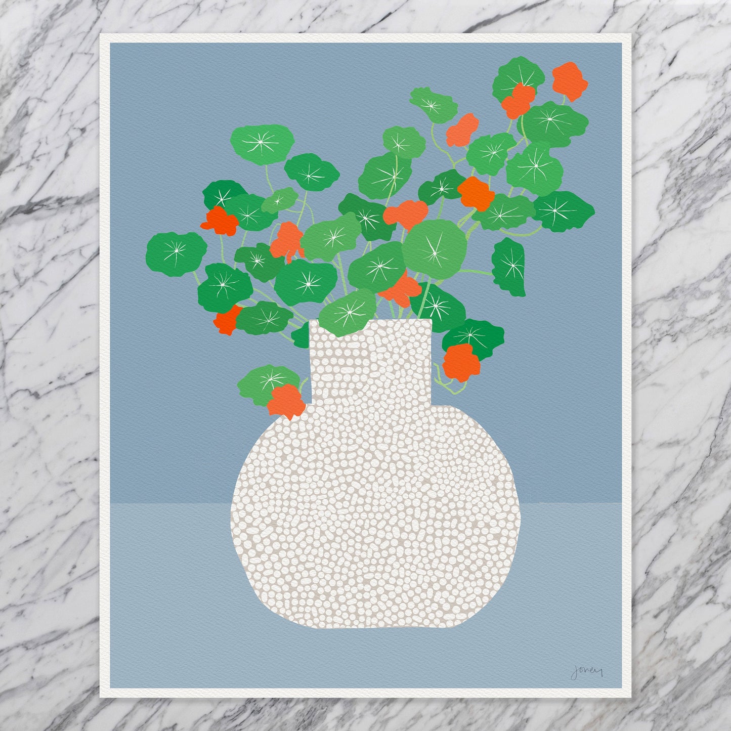 Nasturtiums Abstract Art Print - Unframed or Framed - 201101