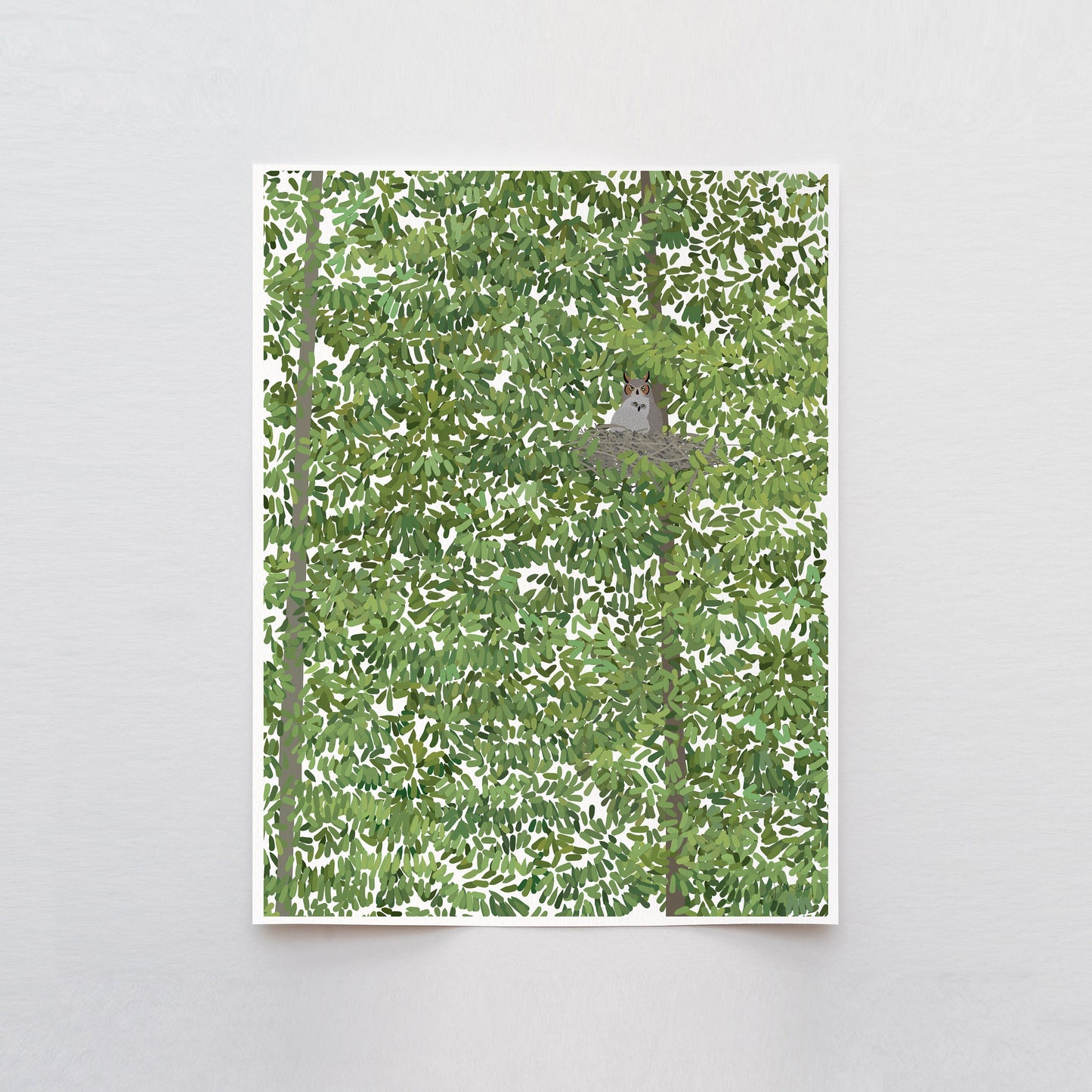 Great Horned Owl Art Print - Unframed or Framed - 220215