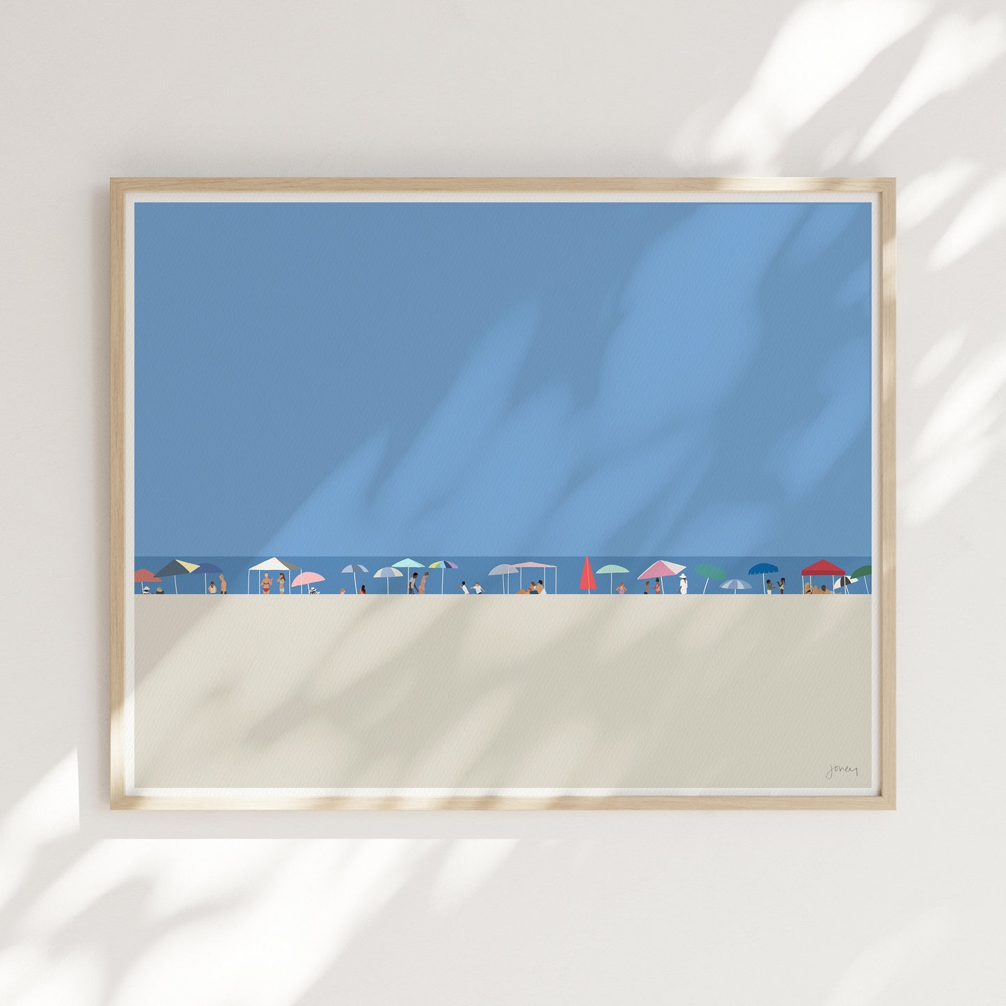 Beach Umbrellas Art Print - Unframed or Framed - 210918