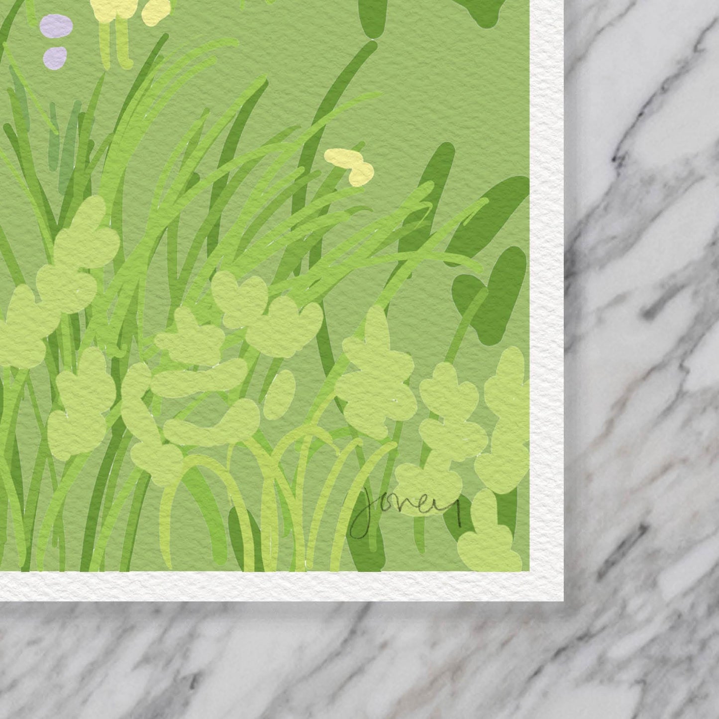 Bunny in the Grass Art Print - Unframed or Framed - 130307