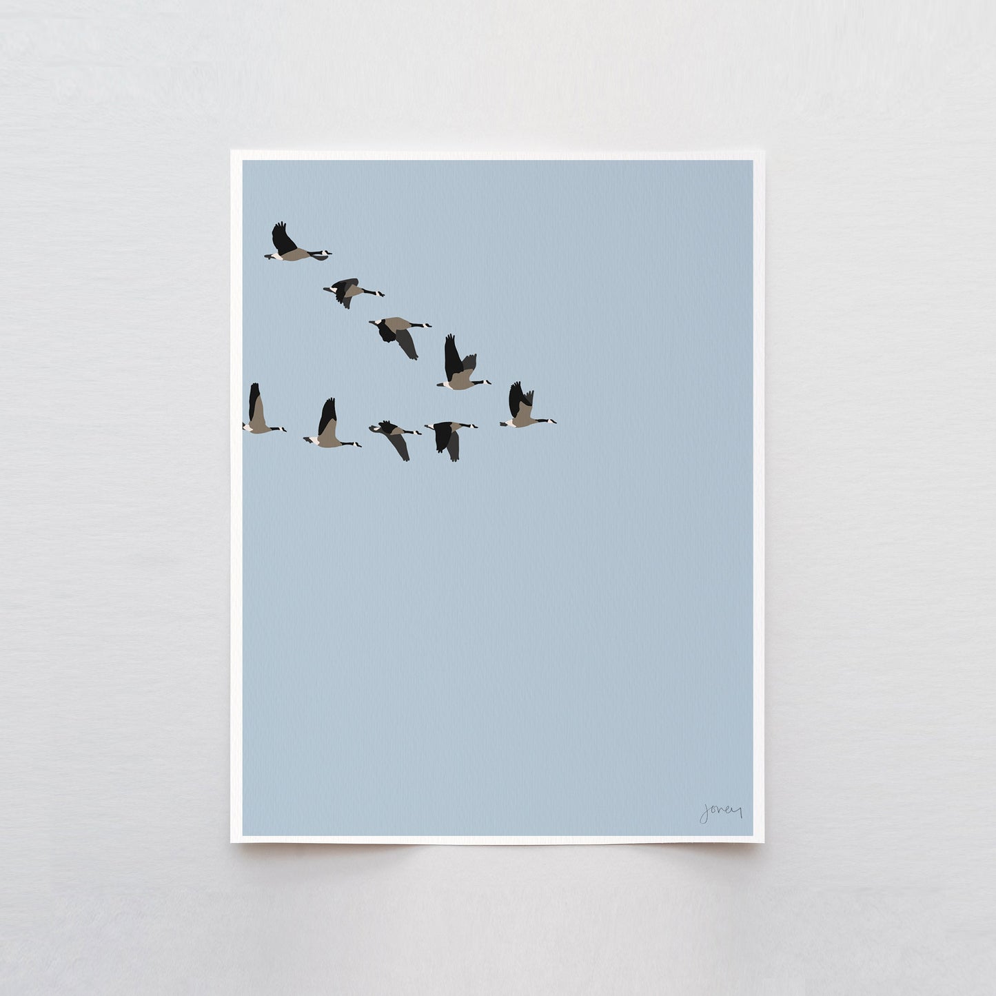 Migrating Geese Art Print - Unframed or Framed - 160102