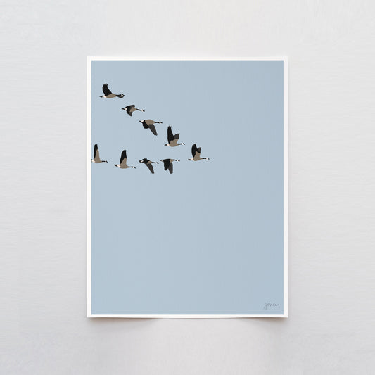 Migrating Geese Art Print - Unframed or Framed - 160102