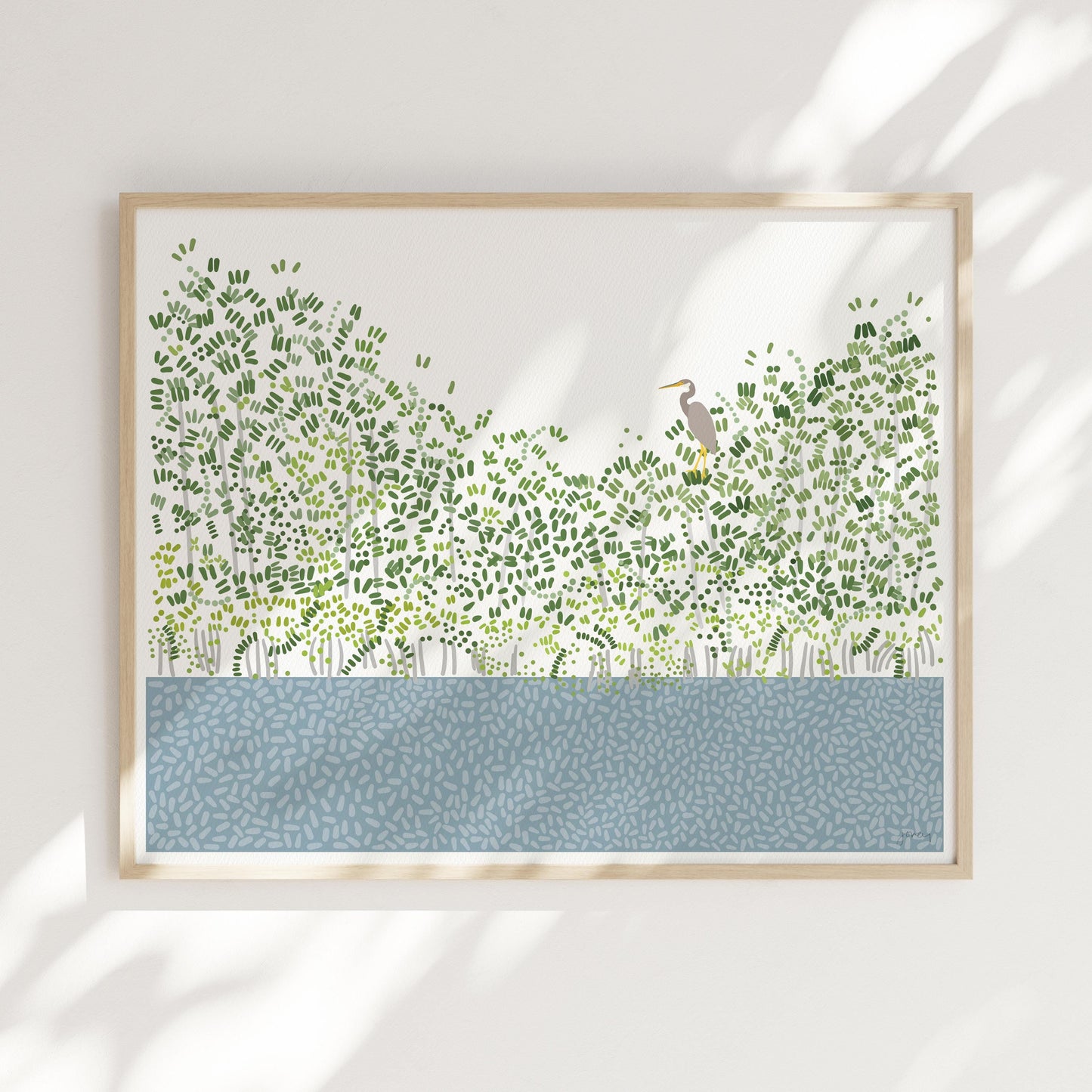 Tricolored Heron in Mangrove Art Print - Unframed or Framed - 241208