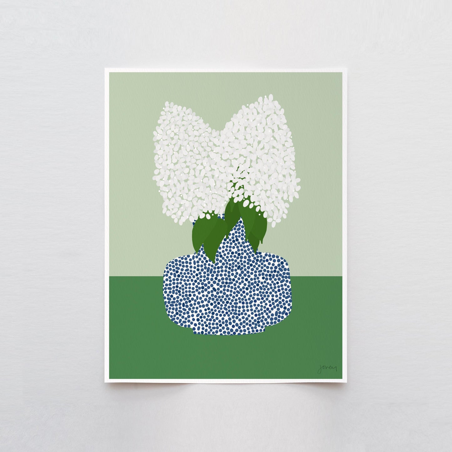 Limelight Hydrangea Still Life Art Print - Unframed or Framed - 241006
