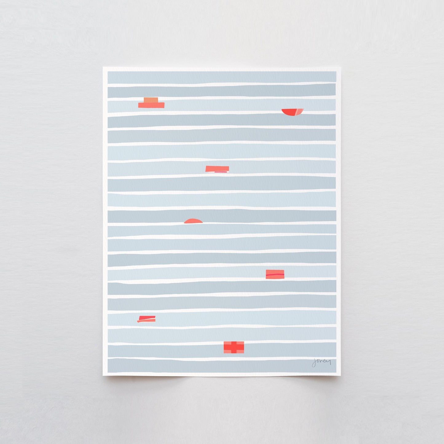 Ocean Abstract Art Print - UnFramed or Framed - 251005