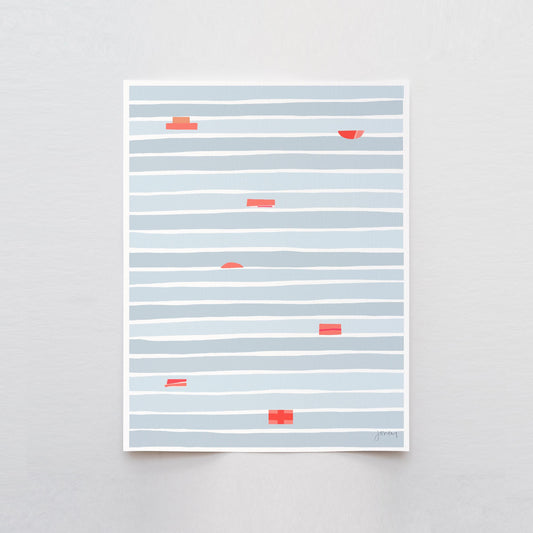 Ocean Abstract Art Print - UnFramed or Framed - 251005